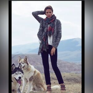 MOTH woodhouse cardigan open chunky knit cardigan, size medium